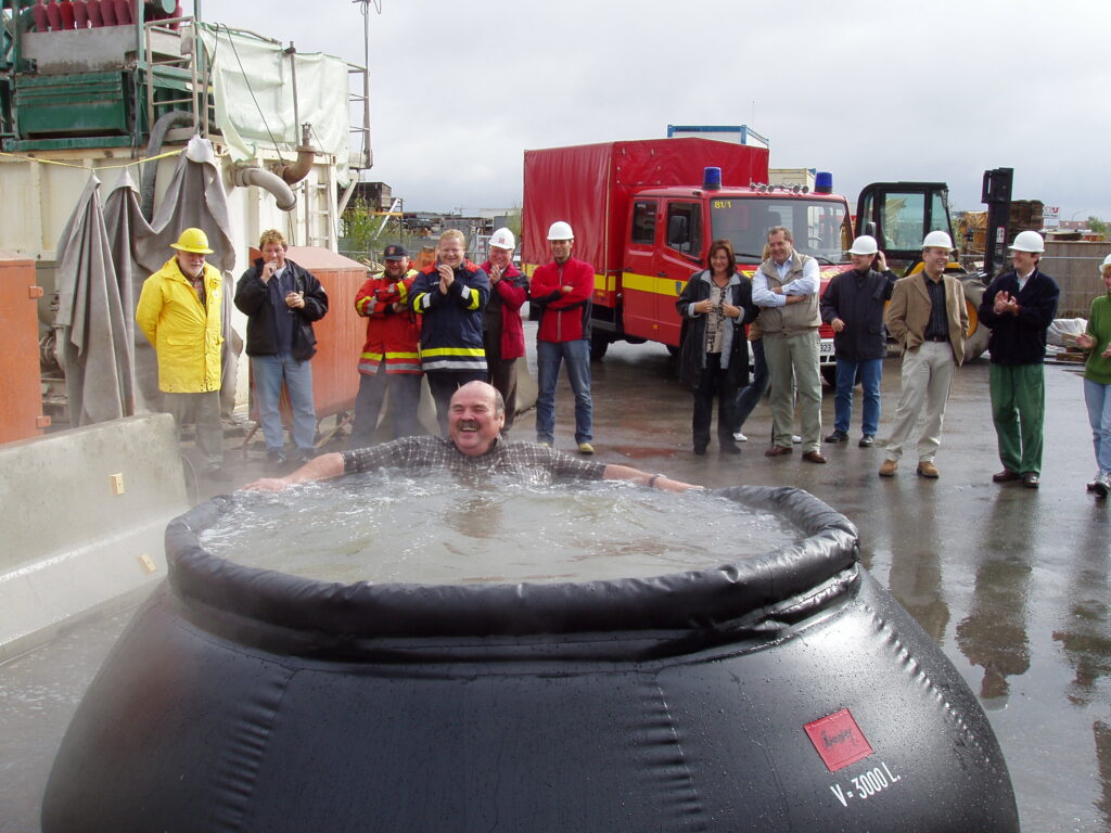 Hans Ruhland beim Baden